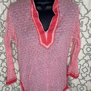 Saint Tropez West long sleeve light shirt India influenced size medium